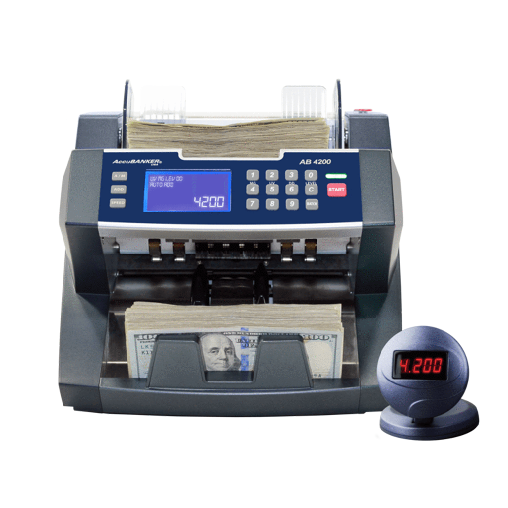 AccuBANKER 4200 Front AccuBANKER 4200 – bank grade bill counter