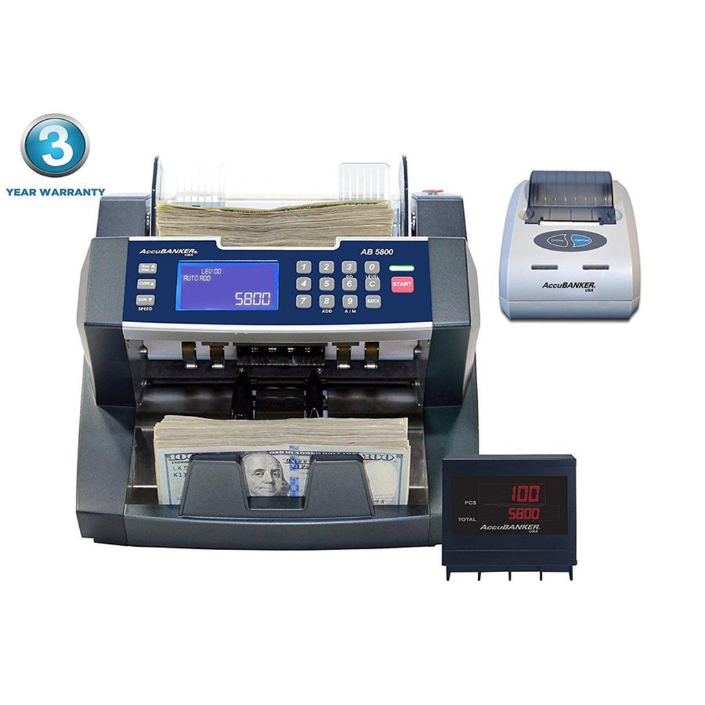 AccuBANKER 5800 – bank grade batch value bill counter