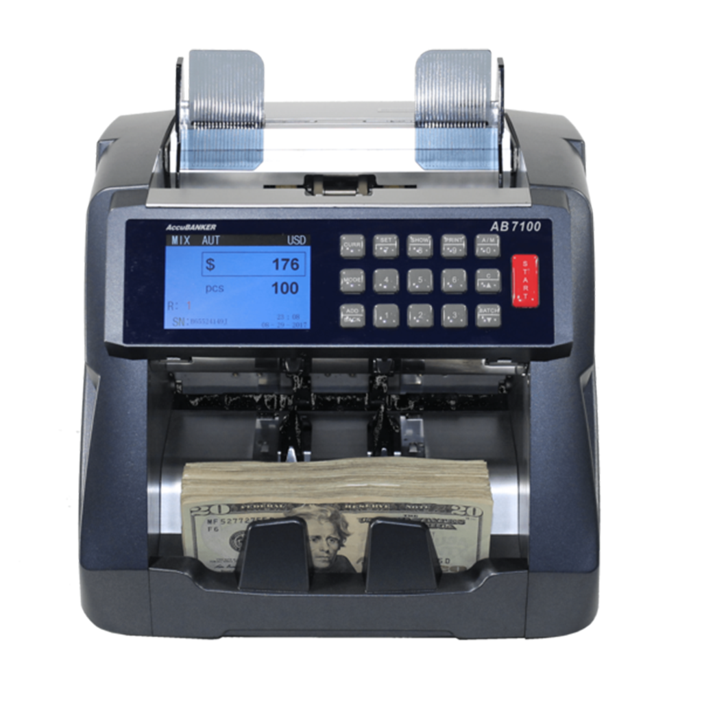 AccuBANKER 7100 front AccuBANKER 7100 -mixed bill value counter