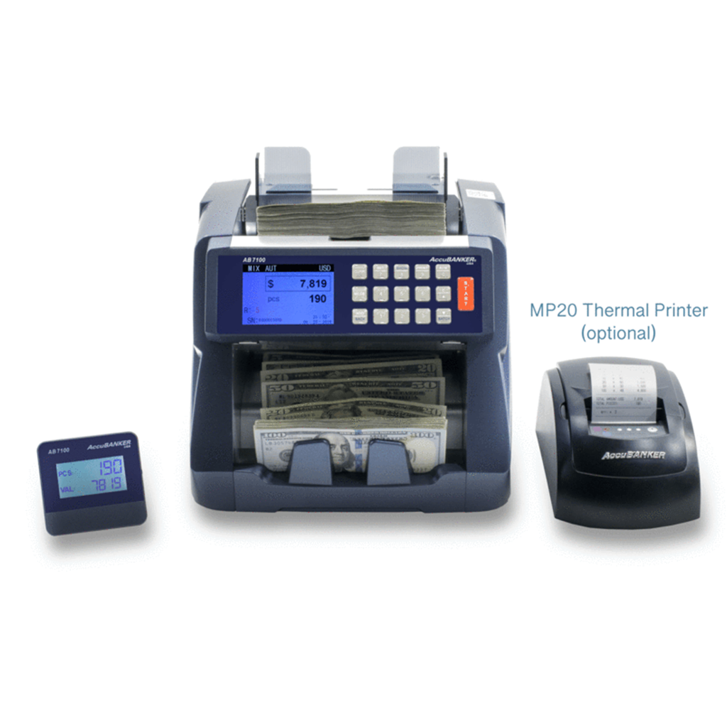 AccuBANKER 7100 -mixed bill value counter