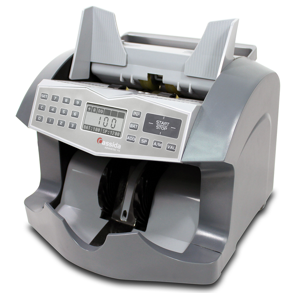 Cassida Advantec 75 – heavy-duty bill counter with counterfeit detection
