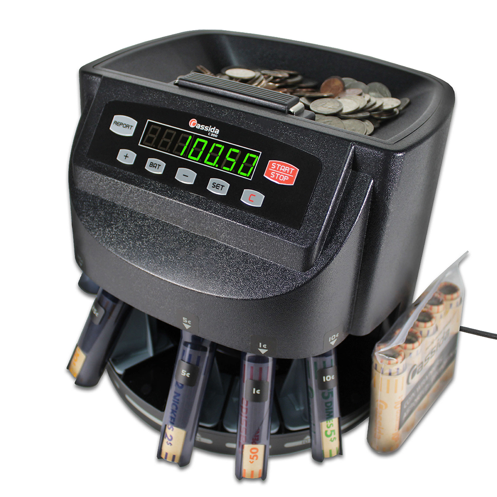 business-grade electronic coin sorter, counter and roller