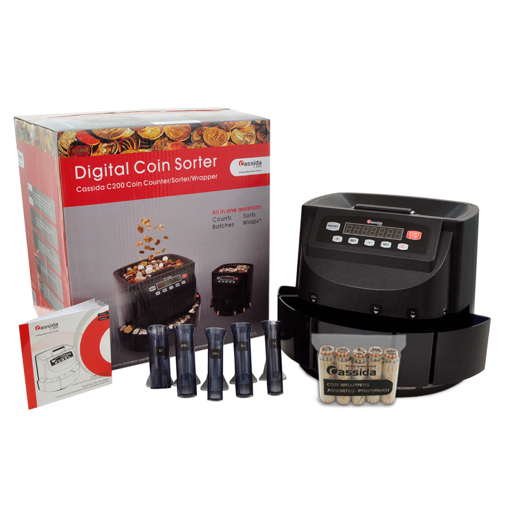 business-grade electronic coin sorter, counter and roller