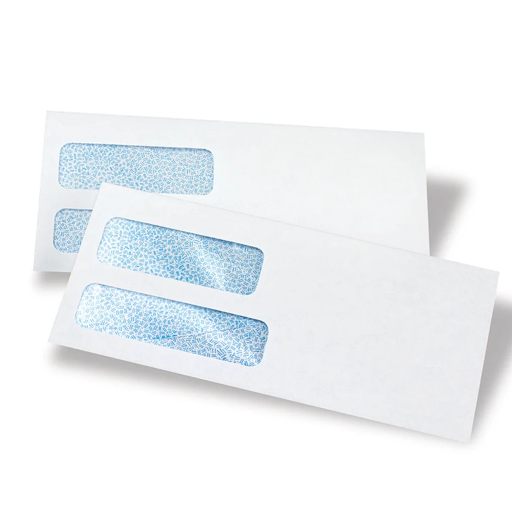 Envelopes front Double Window Envelope
