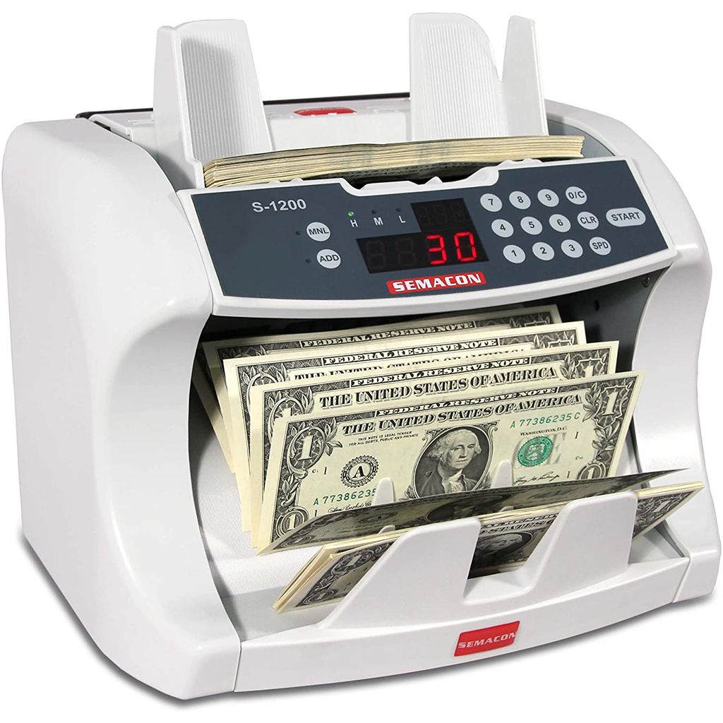 Semacon S-1200 FR Semacon S-1200 – high-speed, bank grade currency counter
