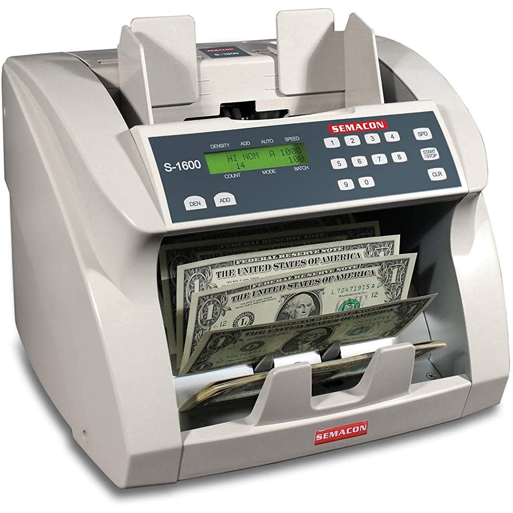 Semacon S-1600 FR Semacon S-1600 – ultra high-speed, bank grade currency counter