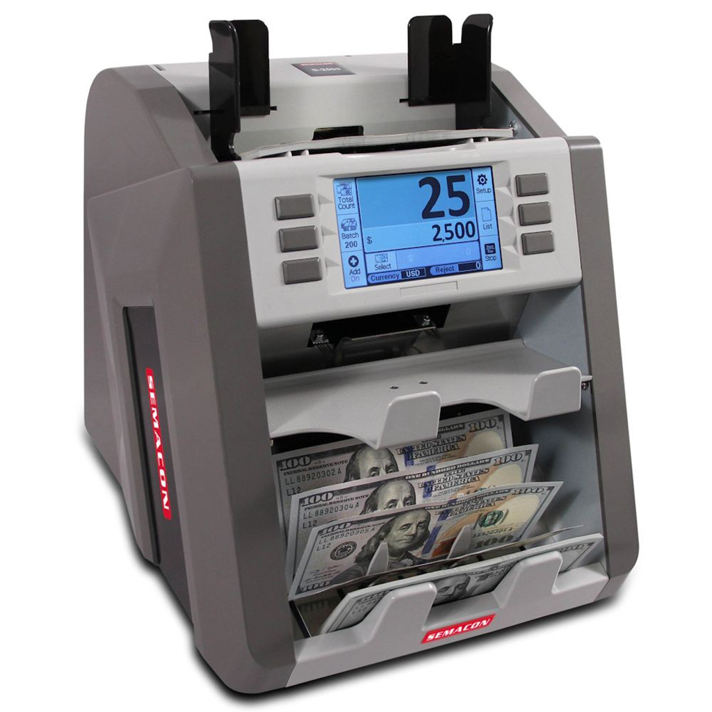 two-pocket currency discriminator with counterfeit detection