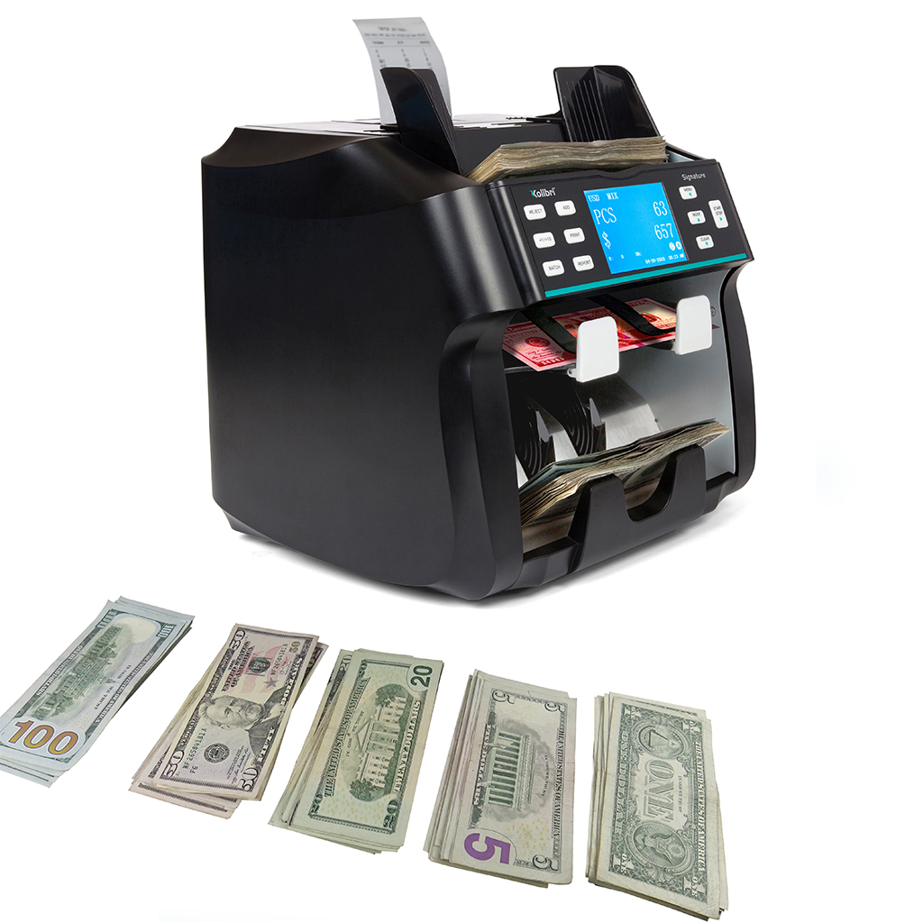 Kolibri Signature - two-pocket, bank grade mixed bill counter, sorter and reader
