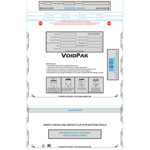 11x15 dual pocket Voidpak tamper evident security deposit bag