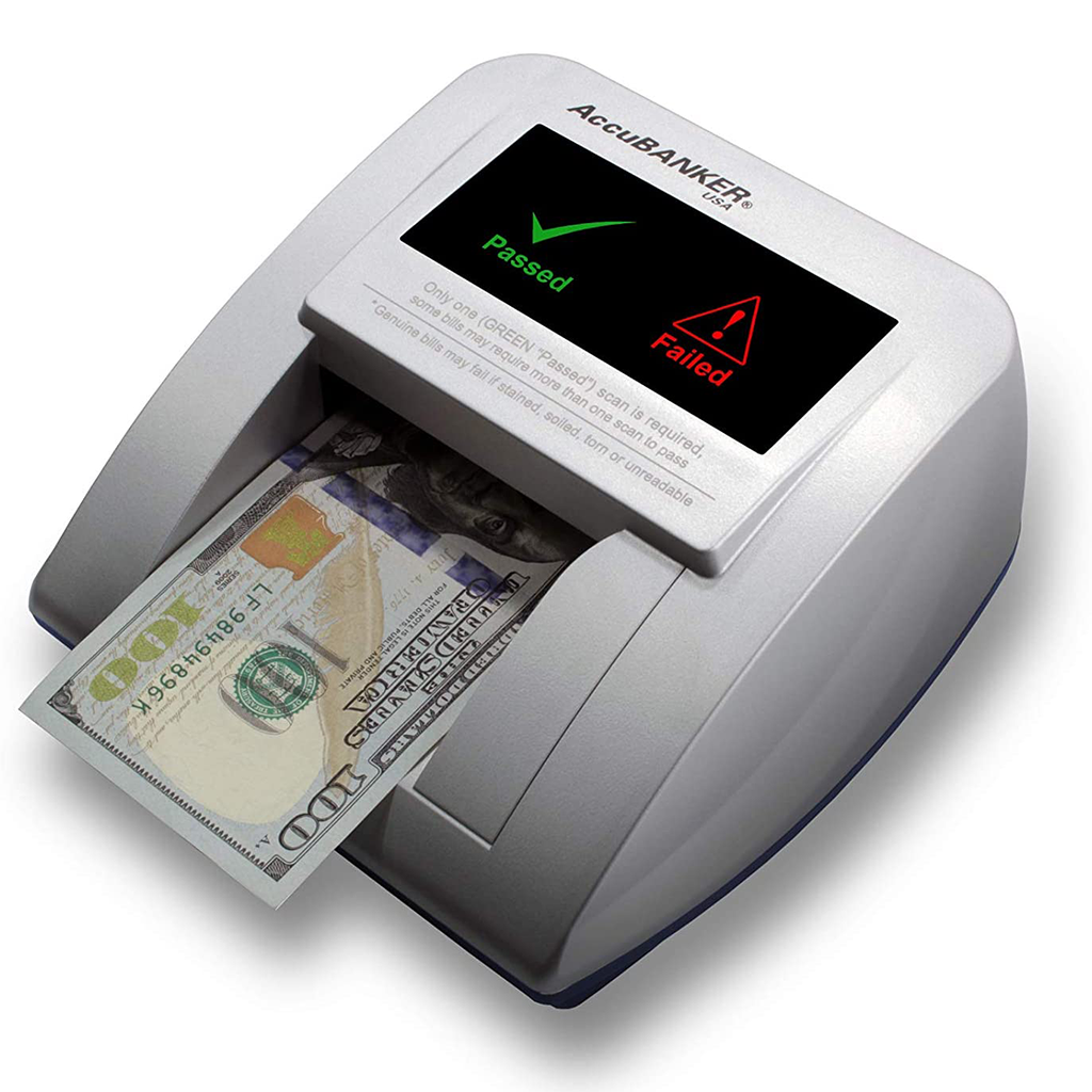 AccuBANKER D470 – four-way orientation counterfeit detector