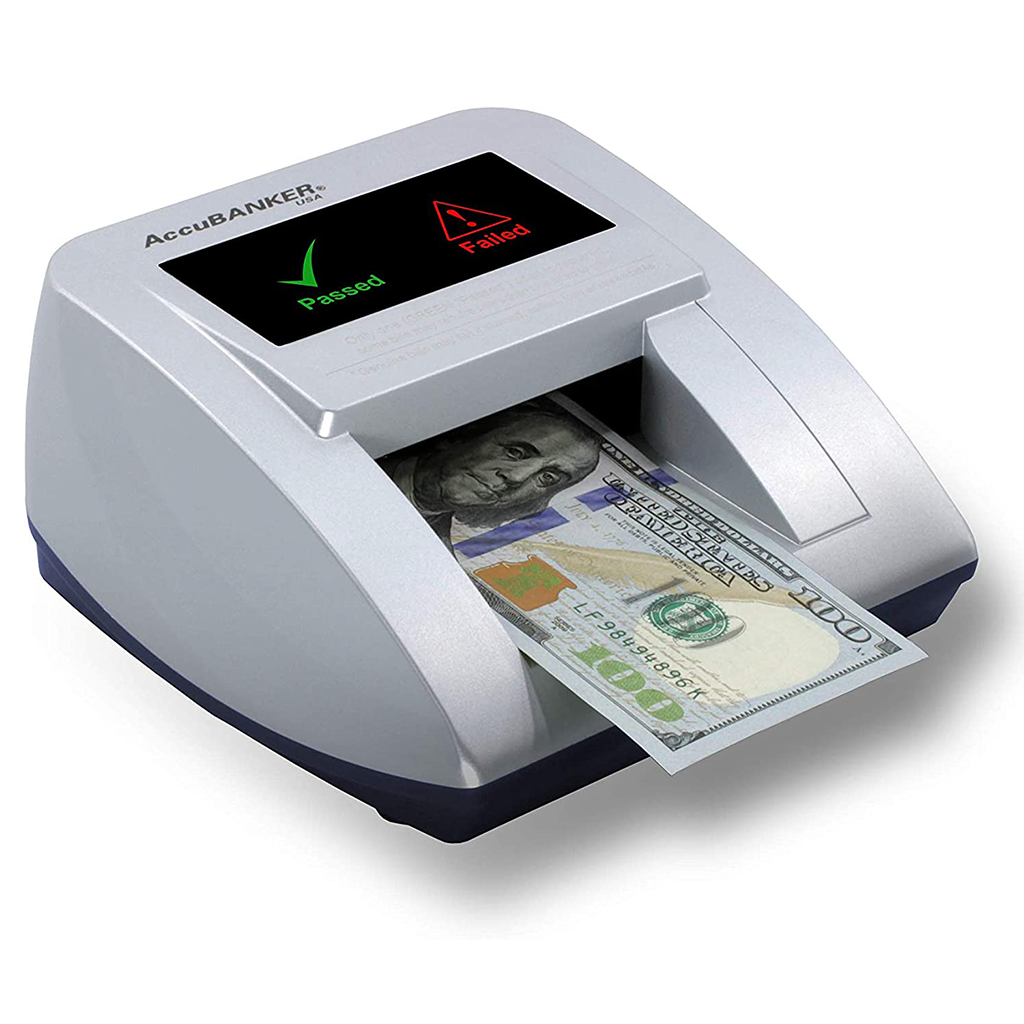 AccuBANKER D470 – four-way orientation counterfeit detector