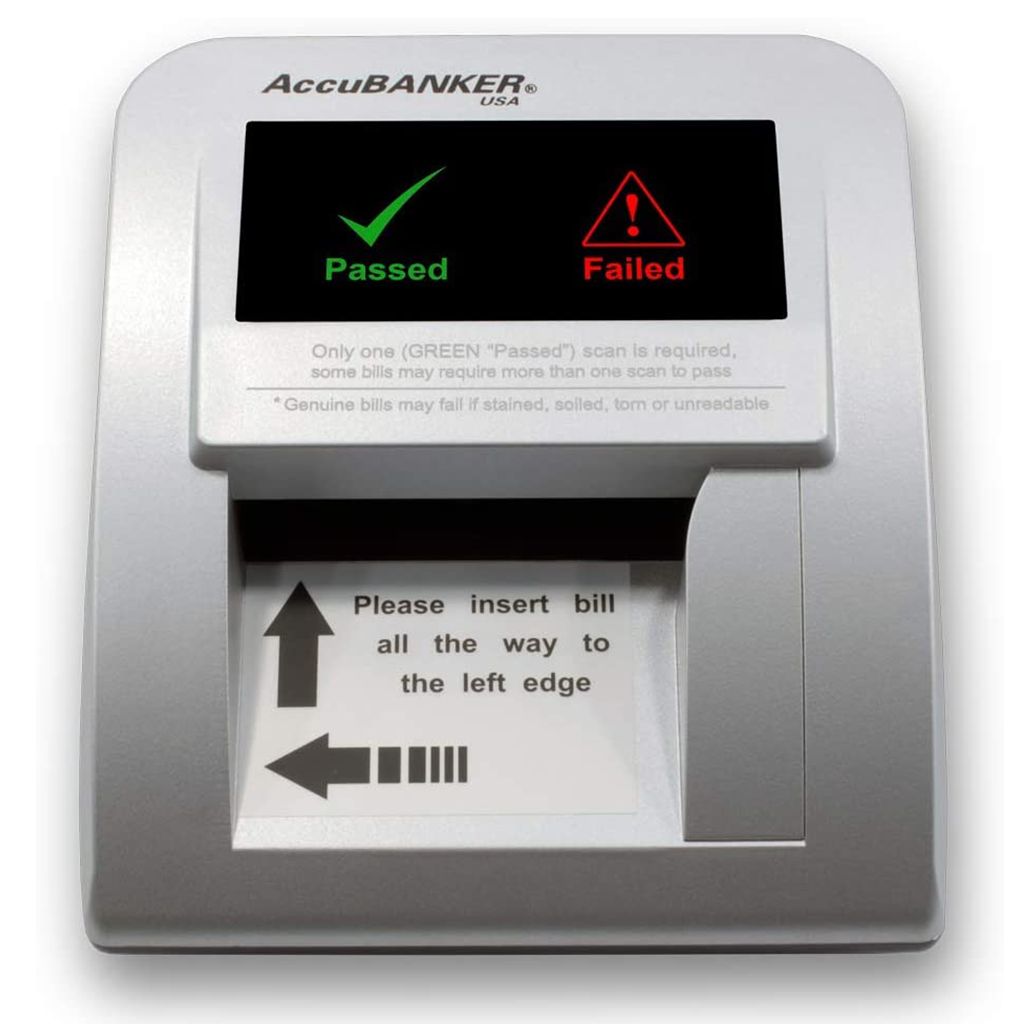 AccuBANKER D470 – four-way orientation counterfeit detector