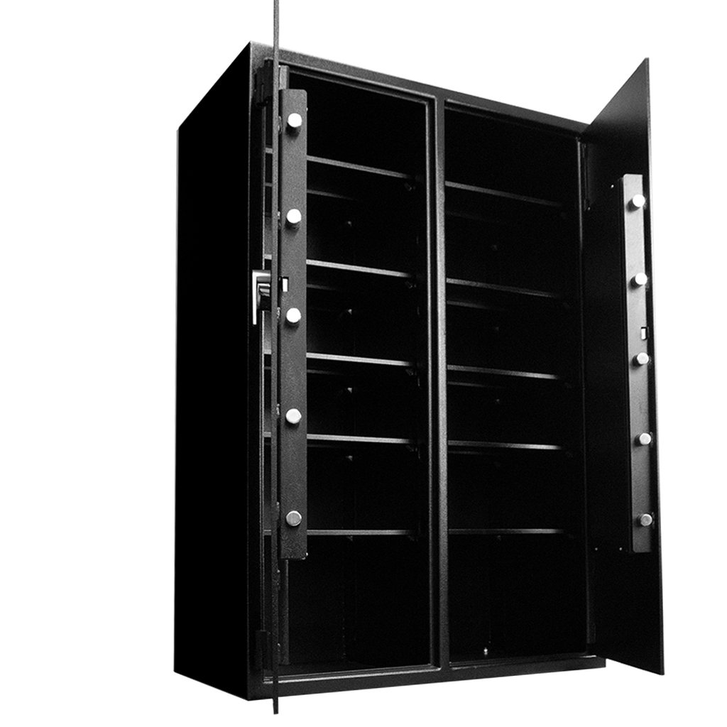 Heavy-Duty Inventory Safe 2-Door (72"H X 48"W X 27"D) - Open